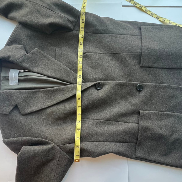 Everlane Women Size 14 NWT Green Brown Wool Blend Blazer - Picture 14 of 15